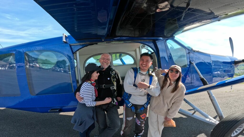 Une famille de parachutistes en Auvergne Rhône-Alpes